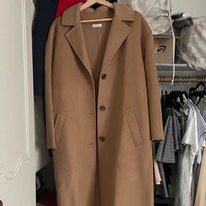 NWOT Lilysilk Wool Camel Coat